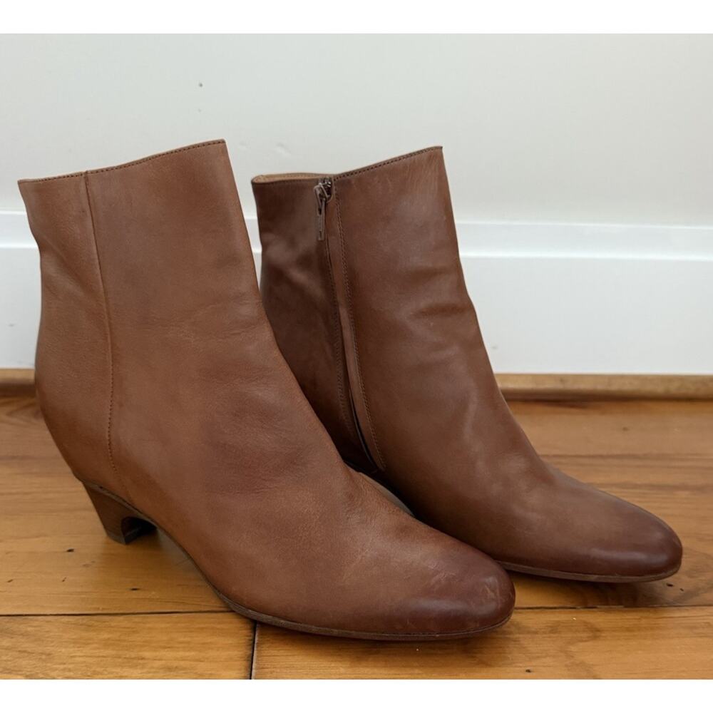 Maison Martin Margiela Line 22 Brown Leather Ankle Boots Italy Women 38.5 US 8.5